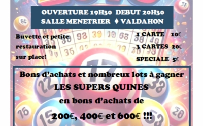 LOTO DU SHAS à VALDAHON – MAISON MENETRIER – 7 FEVRIER 2025