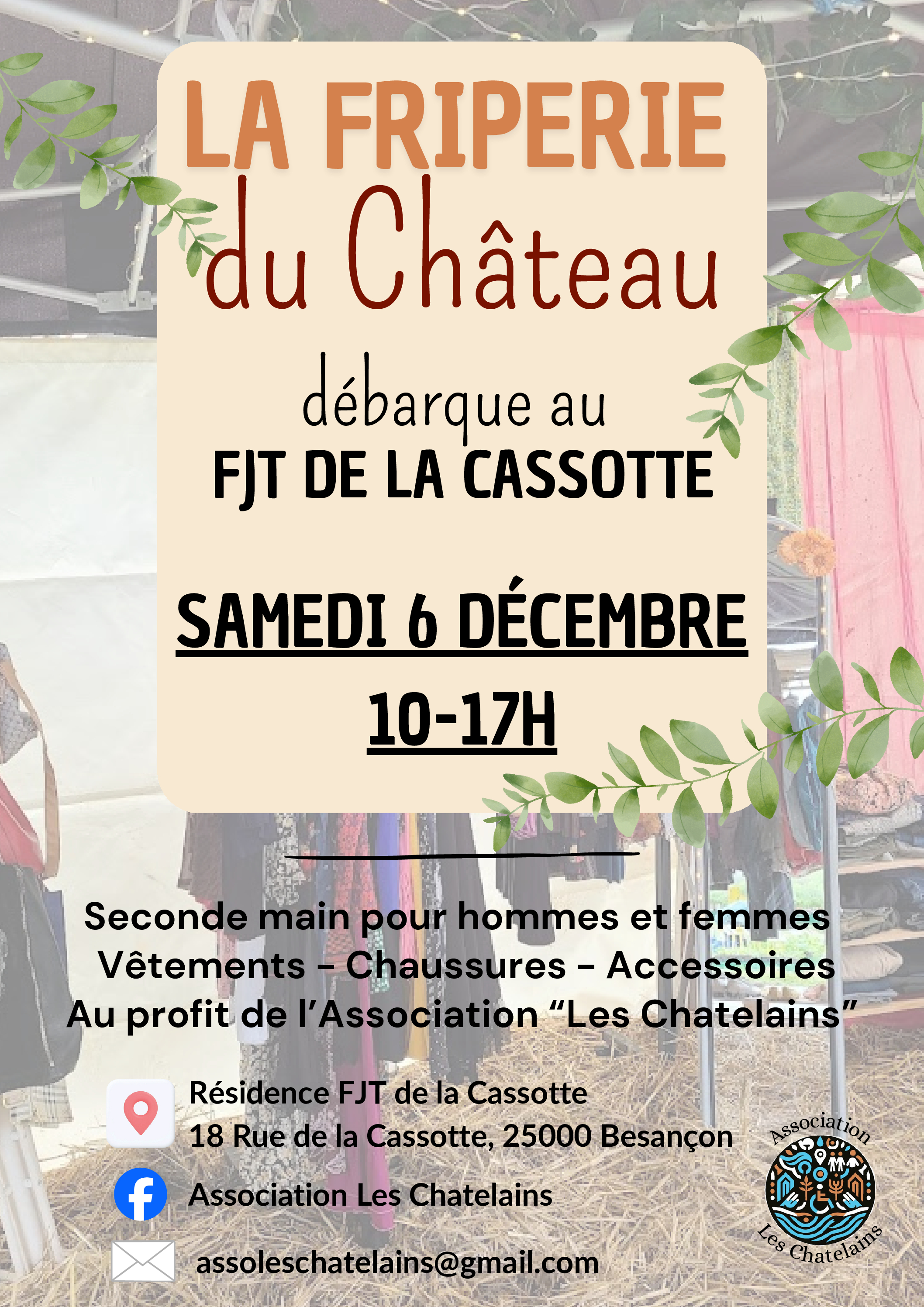 LA FRIPERIE DU CHATEAU au FJT DE LA CASSOTTE 06 DECEMBRE