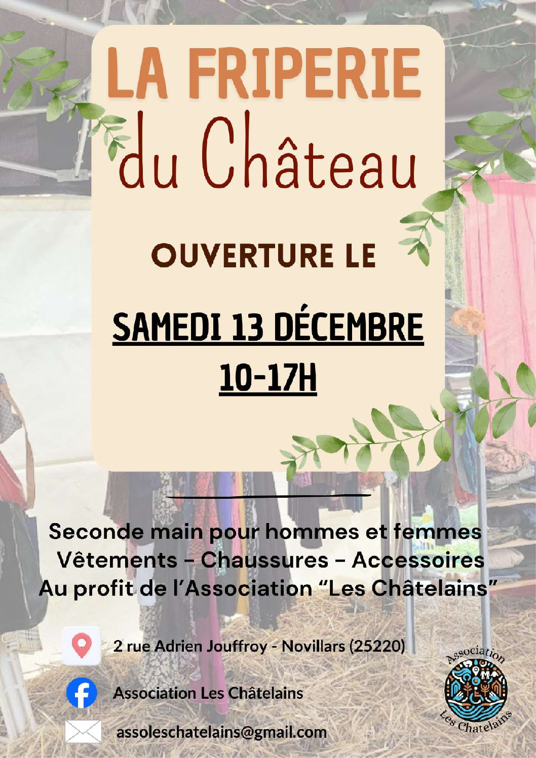 LA FRIPERIE DU CHATEAU A NOVILLARS 13 DECEMBRE